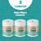 Bamboo WaterBaby Wet Wipes | 3 Canister