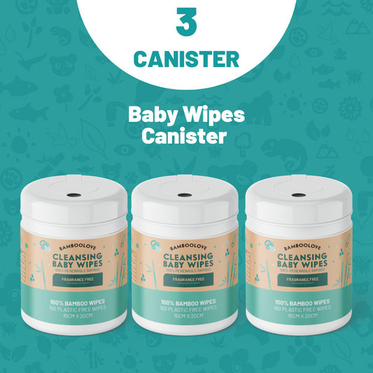 Bamboo WaterBaby Wet Wipes | 3 Canister