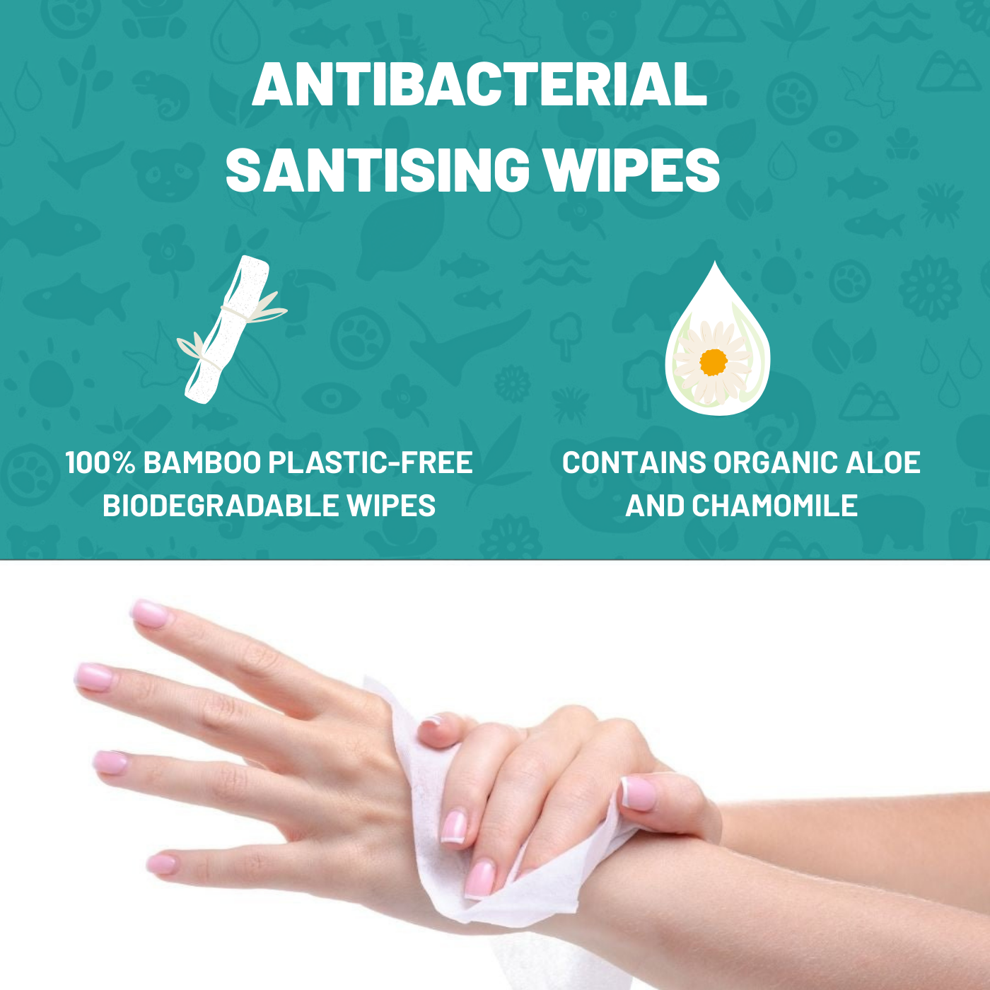 Bamboo Antibacterial Wipes | 6 Refill Bags