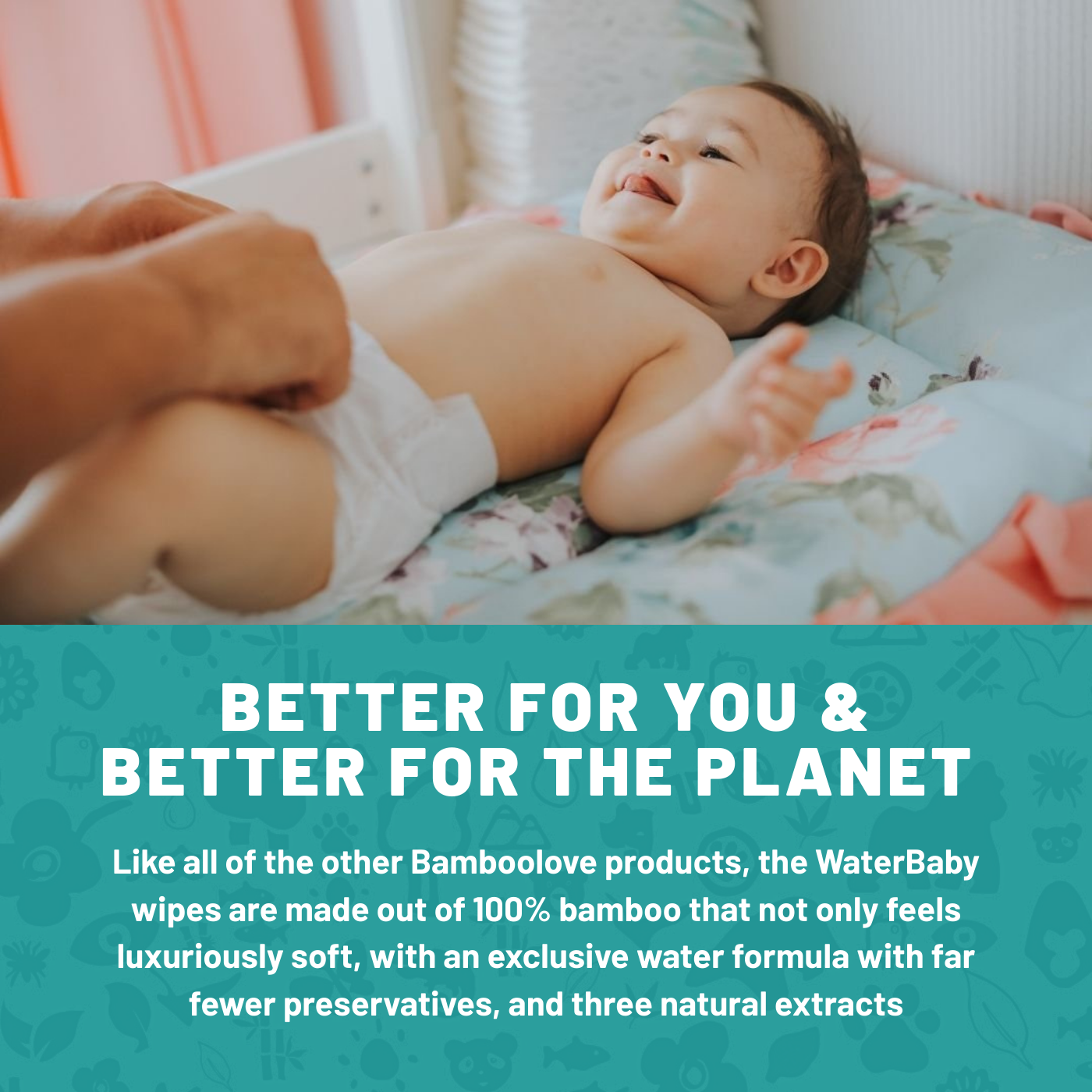 Bamboo WaterBaby Wet Wipes | 1 Canister