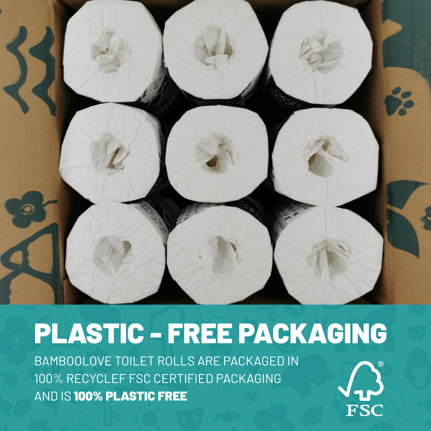Bamboo 3 Ply Toilet Rolls | 48 rolls (Individually Wrapped Rolls)