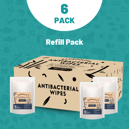 Bamboo Antibacterial Wipes | 6 Refill Bags