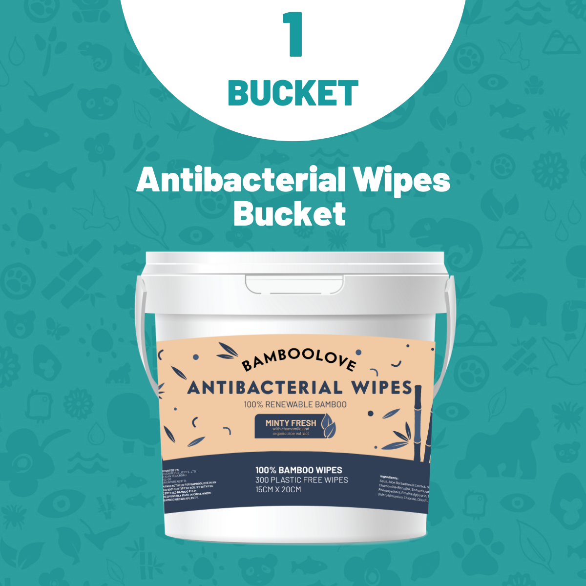 Bamboo Antibacterial Wipes | 1 Bucket