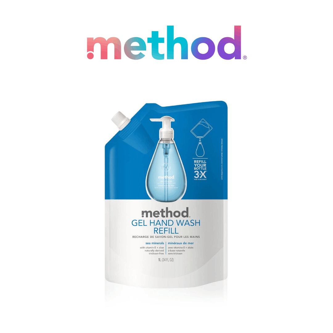 Method Naturally Derived Gel Hand Wash Refill 1L - Sea Mineral