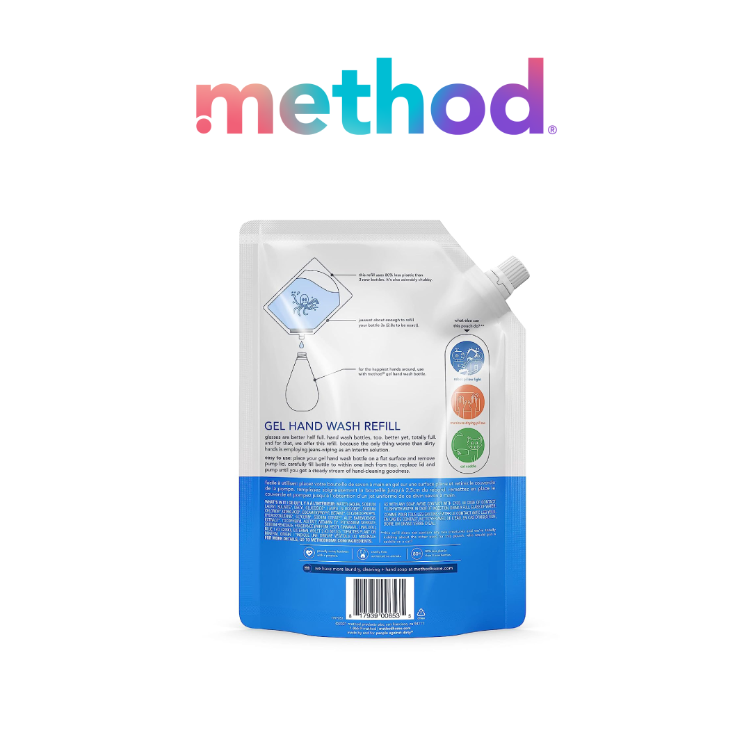 Method Naturally Derived Gel Hand Wash Refill 1L - Sea Mineral