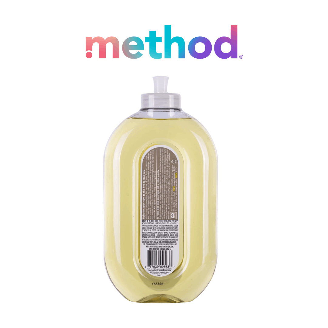 Method Squirt + Mop Non-Toxic And Biodegradable Hard Floor Cleaner 739ml- Lemon Ginger