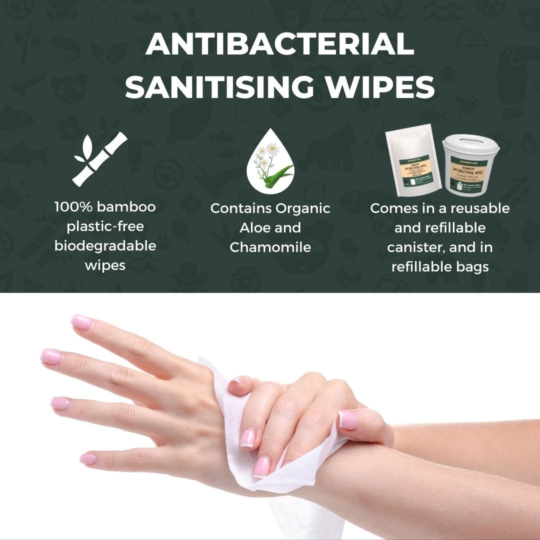 Bamboo Antibacterial Wipes | 6 Refill Bags