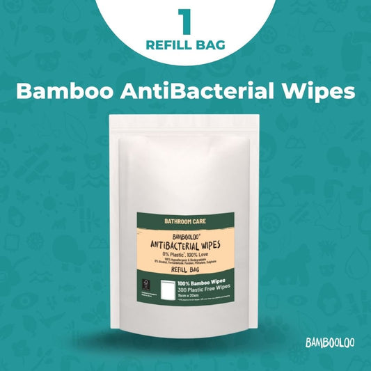 Bamboo Antibacterial Wipes | 1 Refill Bag.