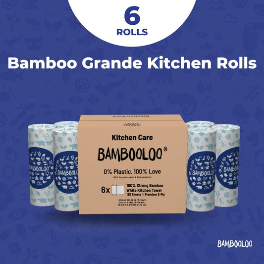 Bamboo Grande Kitchen Rolls | 6 Rolls