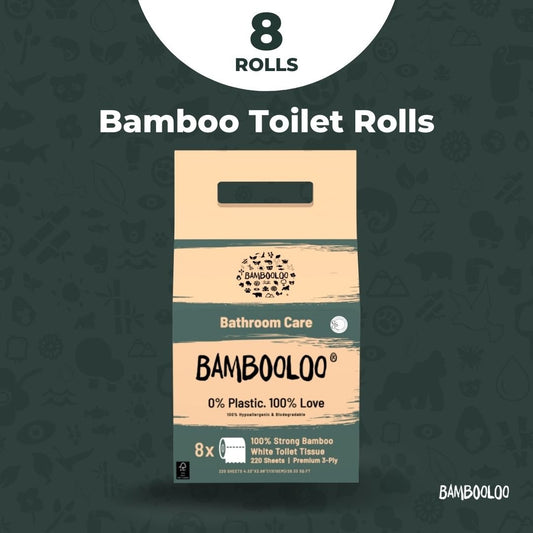 1 x Bambooloo 3 Ply Toilet Roll GrabBag (8 Rolls, 220 sheets each) (PRE-ORDER) Toilet Rolls Bambooloo