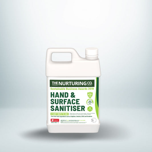 The Nurturing Co Food Grade Hand and Surface Sanitiser. 1L Refill. Sanitiser Bambooloo 